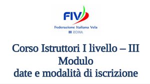 III Modulo Corso Istruttori I Livello, in programma dal 24 al 29 ottobre 2017