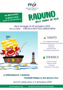 Raduno delle scuole vela 2019: NORD Sardegna 14-15 settembre 2019
