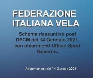 Schema riassuntivo post DPCM del 14 gennaio 2021